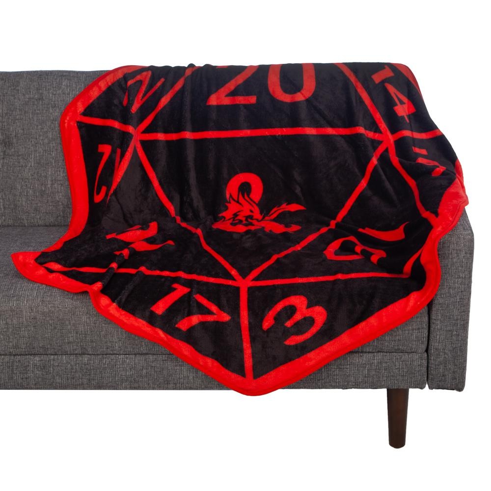Dungeons and Dragons D20 Fleece Throw Blanket NEW